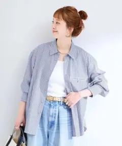 UNIQLO ストライプ 長袖シャツ