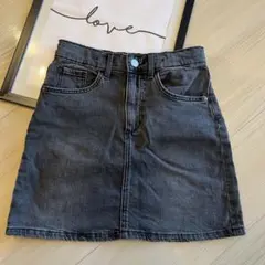 H&M デニムダークグレー スカート 140
