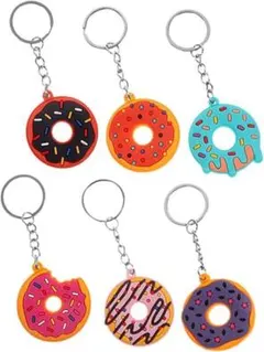 カラフルドーナツ型キーホルダー2個セット