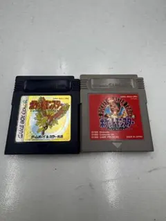 【T】ゲームボーイ ポケットモンスター 金 赤 ソフト2本セット