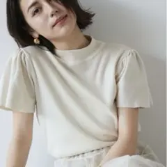 フレアショルダーボトルネックニットのサムネイル