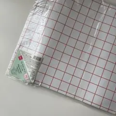 ダイソー　ランチョンマット　チェック　一枚　オレンジ