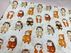 生地.シチンク.綿100%.幅100cm×1m、ハリネズミ、3240