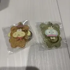 サンリオキャラクターズアクリルキーホルダー　ラテクマ　ポムポムプリンハンギョドン