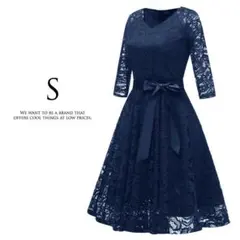 ドレス パーティードレス レディース 結婚式 七分袖 かわいい ワンピース