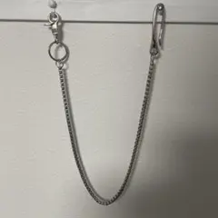 シルバー ウォレットチェーン 約60cm 編み込み - メルカリ