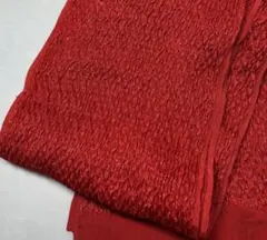 w-133 正絹帯揚げ ふくれ織り金ラメ入り　振袖　成人式　赤