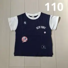 プティマイン☆MLBロゴ刺繍Tシャツ110