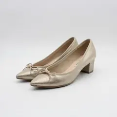 63■DIANA ダイアナ リボンパンプス(23ｃｍ)