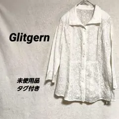 5114K【新品】グリッツァーン 総レース シャツ ブラウス M ホワイトのサムネイル