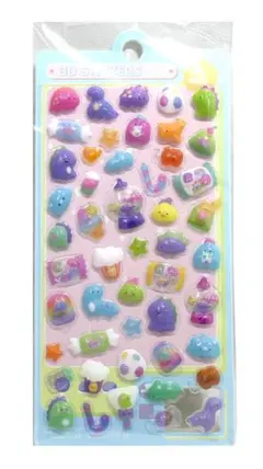 【新品】かわいい３D立体ぷっくり ぷくぷくシール［1］