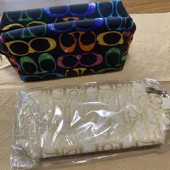 ゴールドポーチ　化粧＆小物用