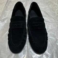 【美品】ルタロン レザーソフトギャザーローファー 24.5㎝