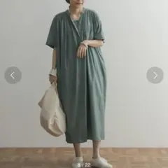 URBAN RESEARCH DOORS コットンボイルハーフスリーブワンピース
