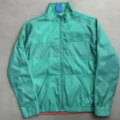 【レア】Adidas ナイロンジャケット 緑　ギンガムチェック アディダス