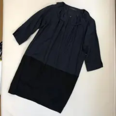 ウール ひざ丈ワンピース