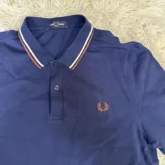 FRED PERRY フレッドペリー　長袖ポロシャツ Lサイズ　ネイビー