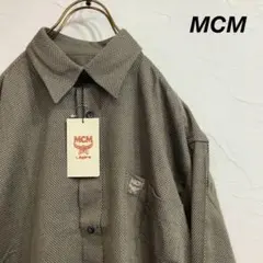 新品 タグ付 MCM エムシーエム 刺繍ロゴ デザインシャツ