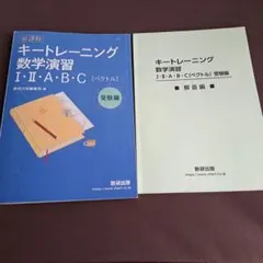 キートレーニング数学演習 Ⅰ・Ⅱ・A・B・C［ベクトル］受験編 解答付き