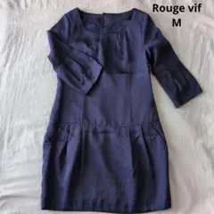 Rouge vif　ルージュヴィフ　ワンピース　七分袖　М　パープルのサムネイル