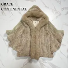 GRACE CONTINENTAL カシミヤ FOXファー 大判ストール - メルカリ