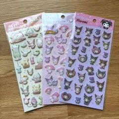 【新品未開封品】ダイソー サンリオ ぷくっとシール 3種類セット