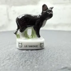 フェーヴ フランス 動物 スモーク 猫 フェーブ ミニチュア 陶器のサムネイル