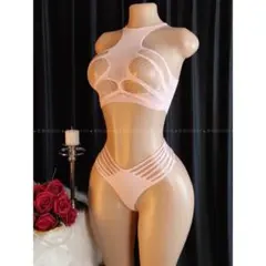 ボディストッキング 穴あき下着 セクシーボディスーツ全身網タイツコスプレ6043