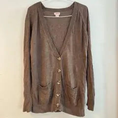 モッシモ カーディガン Vネック 長袖 【L】 茶 ニット デートのサムネイル