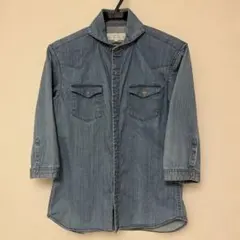 MONSIEUR NICOLE ムッシュニコル 7分袖 デニムシャツ 44のサムネイル