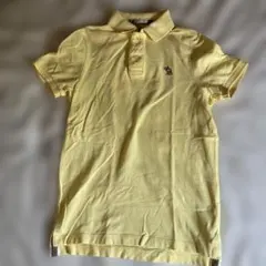 アバクロンビーアンドフィッチ　半袖ポロシャツ　ロゴ刺繍入　ダメージ加工　黄色　Ｓ