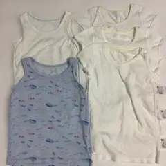 UNIQLOベビー肌着　メッシュ　白　半袖＆タンクトップ　計5枚　90cm
