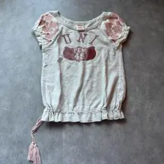 DENIM DUNGAREE 刺繍　Tシャツ　半袖トップス　120cm