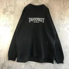 Y3102古着 トレーナー スウェット 黒 90s Y2K