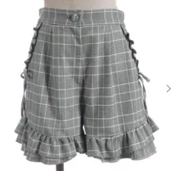 アクシーズファム ポエティック フリル ショートパンツ グレー