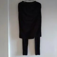 スカート付きレギンス　黒