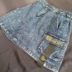 BC by BANANACHIPS デニムスカート ブランドロゴ刺繍入り130㎝