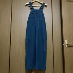 niko and... ダークブルー サロペット ジャンパースカート