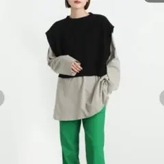 select MOCA　バックスリットニットショートベストのサムネイル