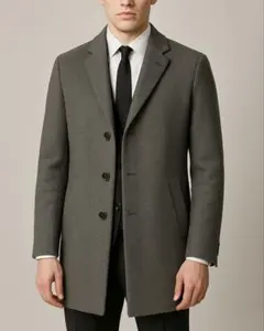 グレー チェスターコート 3つボタン
