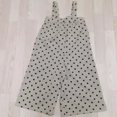 GU キッズ ドット柄 オーバーオール 130cm
