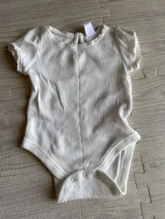 baby GAP アイボリー リブ編みロンパース 3-6ヶ月