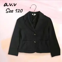 a.v.v アーヴェヴェ テーラード ジャケット　黒　バックリボン 120cm