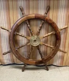 船蛇　91cm　木製ラット　アンティーク 船蛇 91cm 木製ラット アンティーク アンティーク 船舵輪 木製