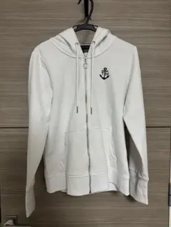 TOMMY HILFIGER ホワイト フルジップフーディ XS