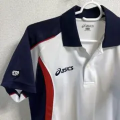 美品 asics アシックス ポロシャツ Sサイズ （実寸はMほど）白系