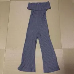 GYDA オフショルダーリブサロペット