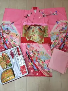 七五三　女の子　着物　絹