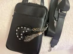LUNEリュンヌメロウレザーショルダーバッグ本革ブラック極美品