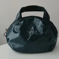 agnis b. ダークグリーン ポーチ